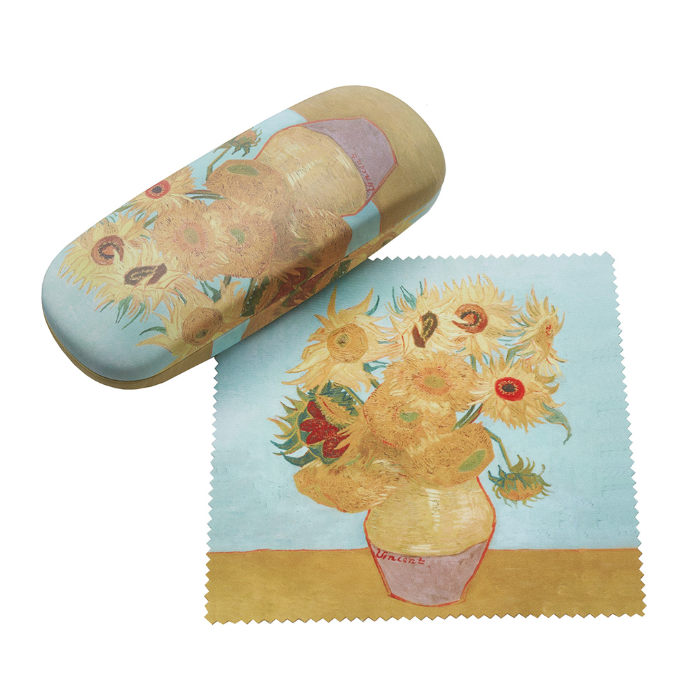 【ROYALARDEN/ロイヤルアーデン】メガネケース (メガネ拭き付き) ひまわり 74028