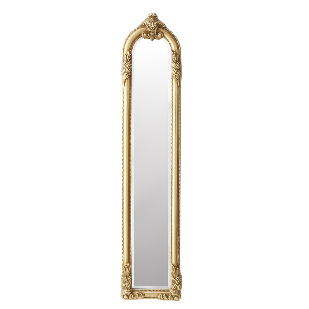 クラシック調 ウォールミラー 高さ122.5cm ゴールド 70659