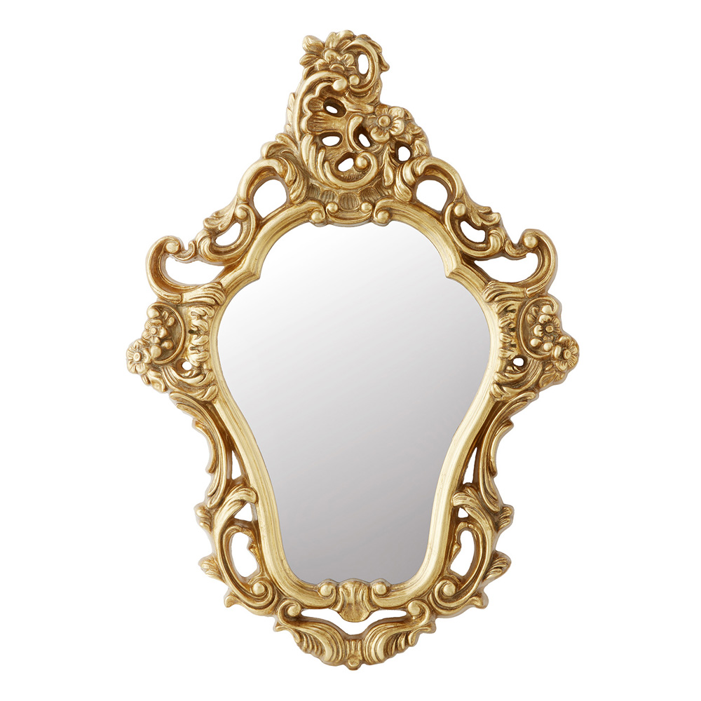 クラシック調 ウォールミラー 高さ90cm ゴールド 70663