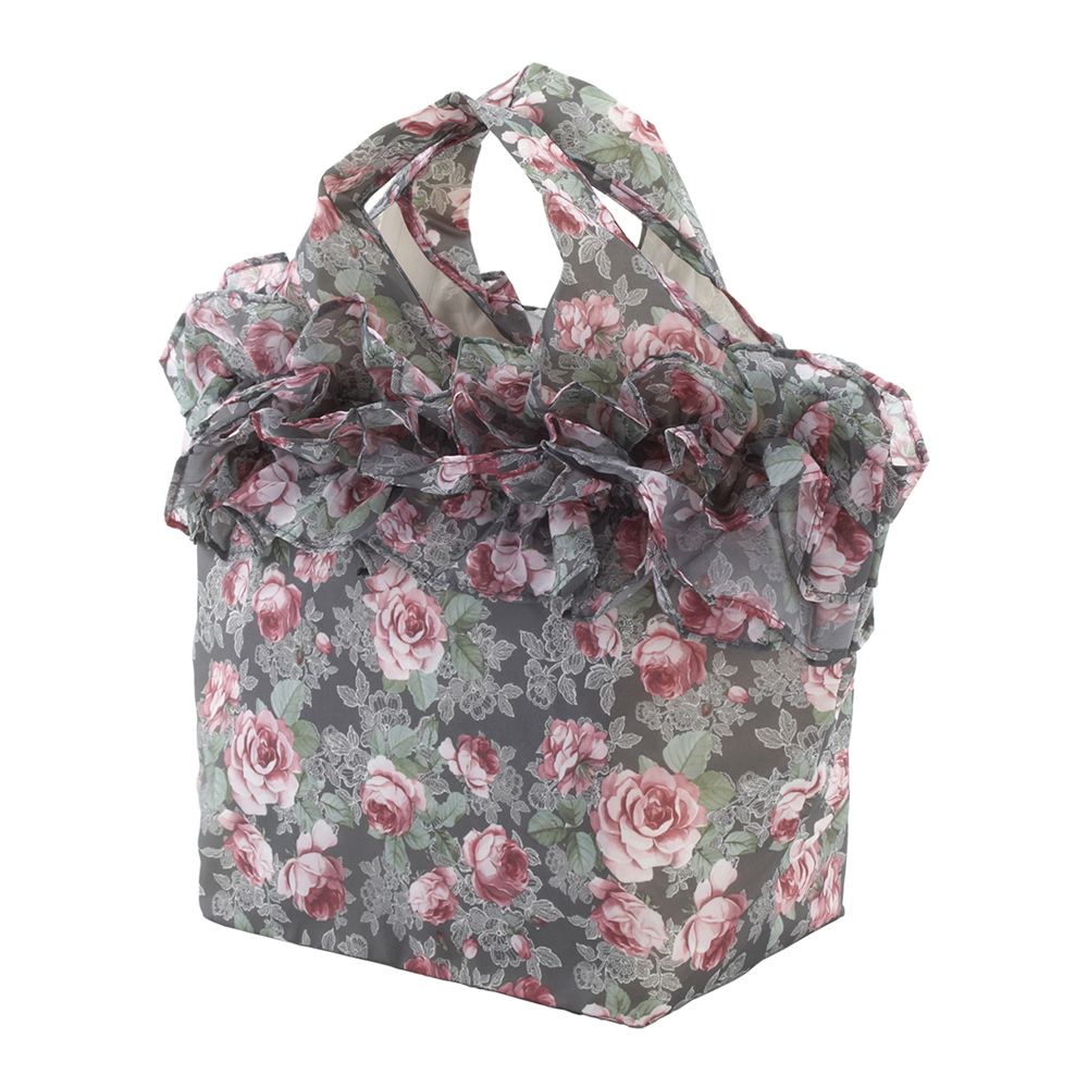 かわいいフリル付きエコバッグ ティアラローズ 73606