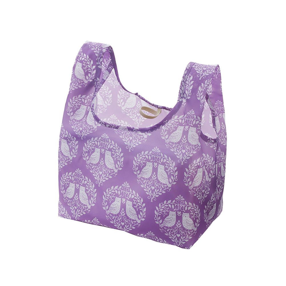 コンビニエコバッグ ふくろう パープル 75050