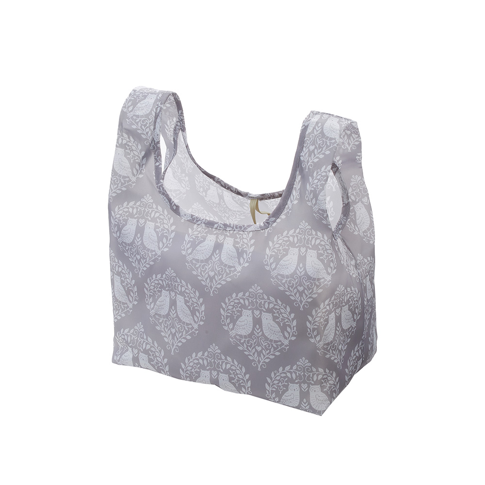 コンビニエコバッグ ふくろう グレー 75051