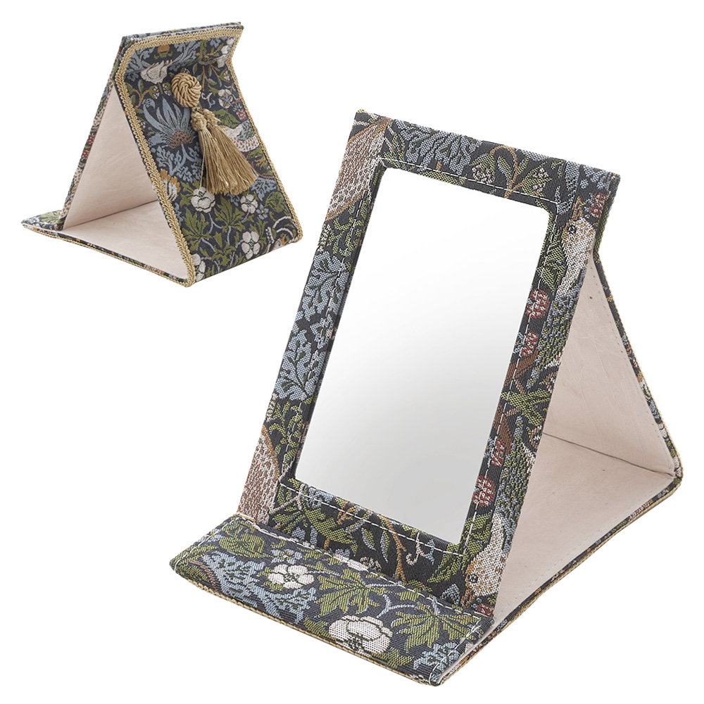 【ROYALARDEN/ロイヤルアーデン】アクアフラワー 卓上スタンドミラー バード&ストロベリー 76351