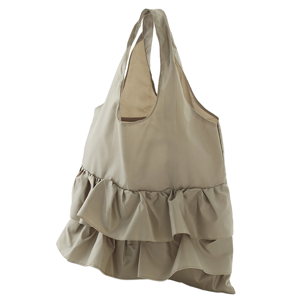 フリル付き フレンチエコバッグ カーキ 999z-f-ol