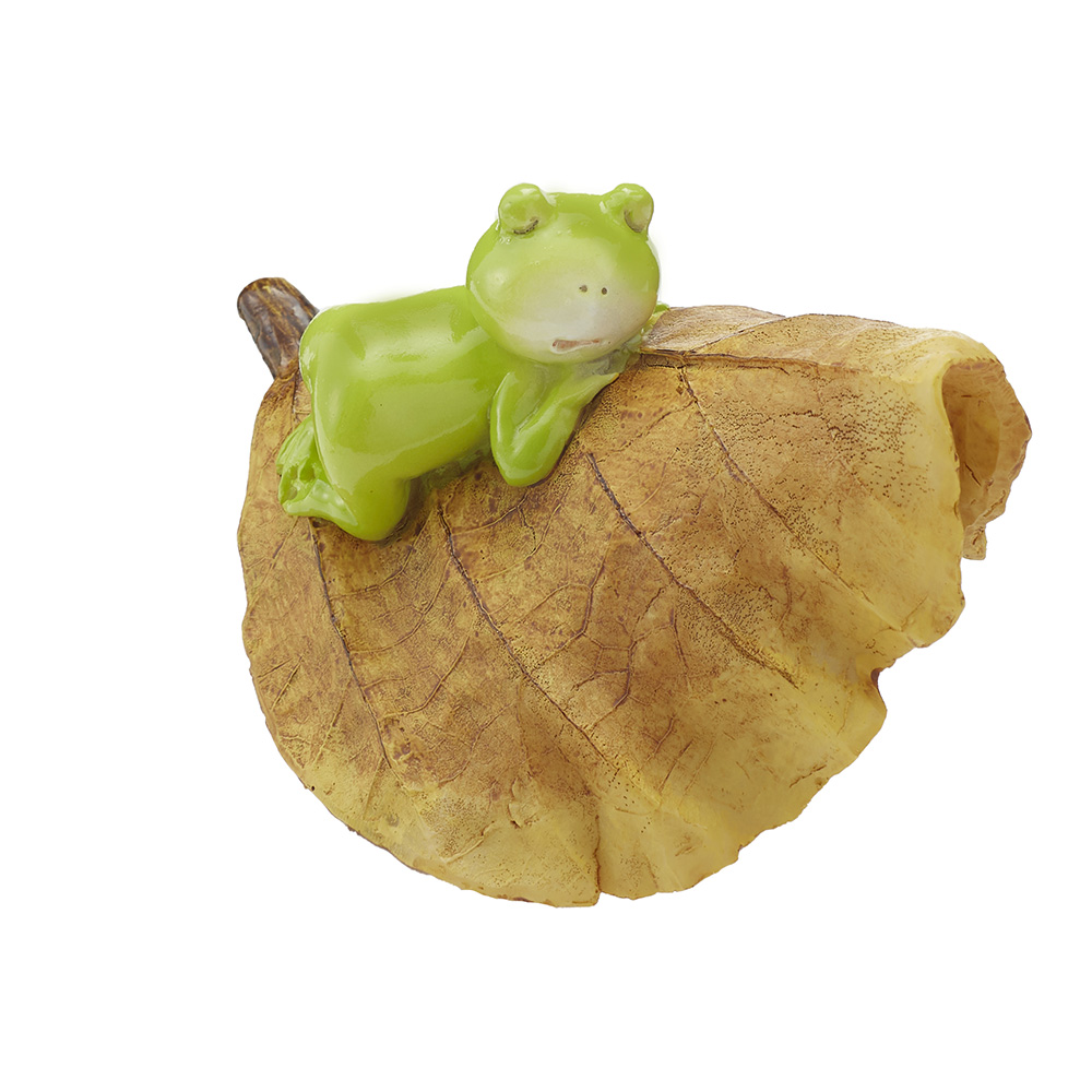 オーナメント カエル 『この葉っぱ最高』 64524