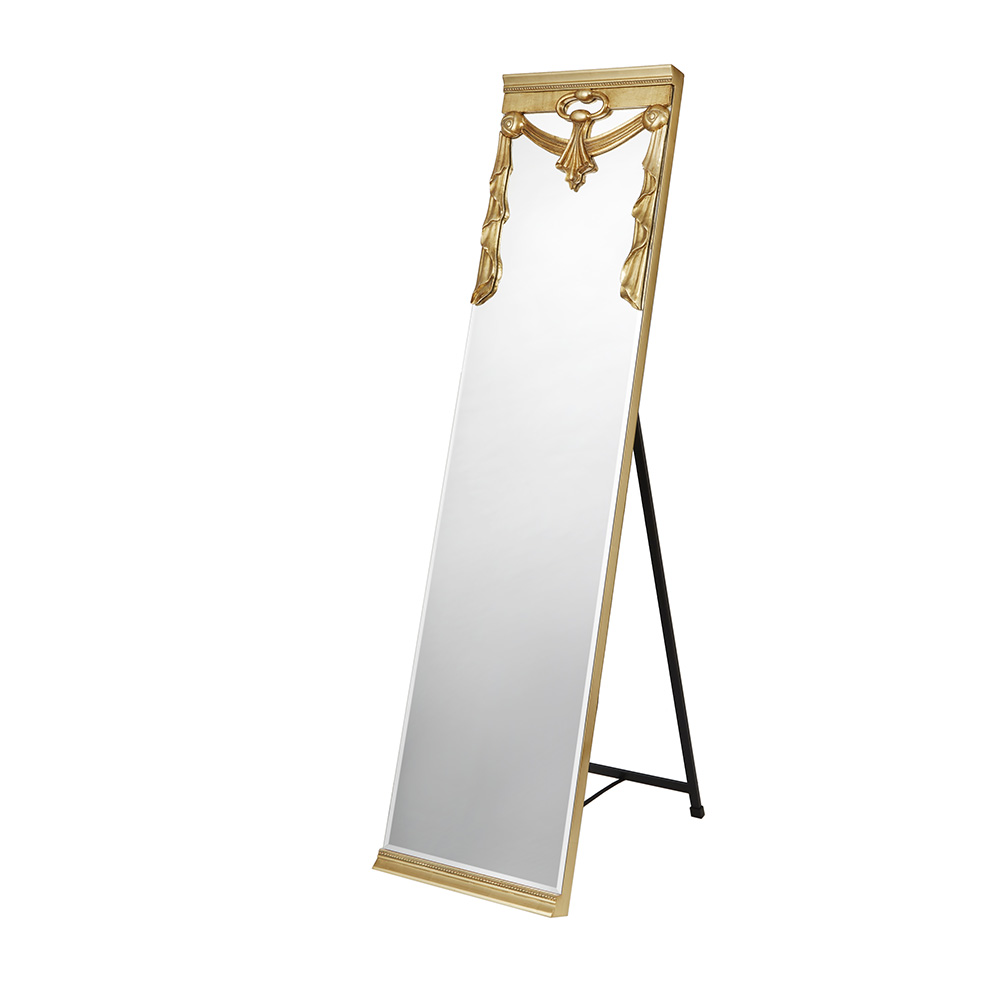 クラシック調 スタンドミラー ゴールド 高さ160cm 70679
