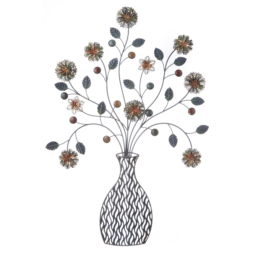 アイアン ウォールデコ フラワー 71975