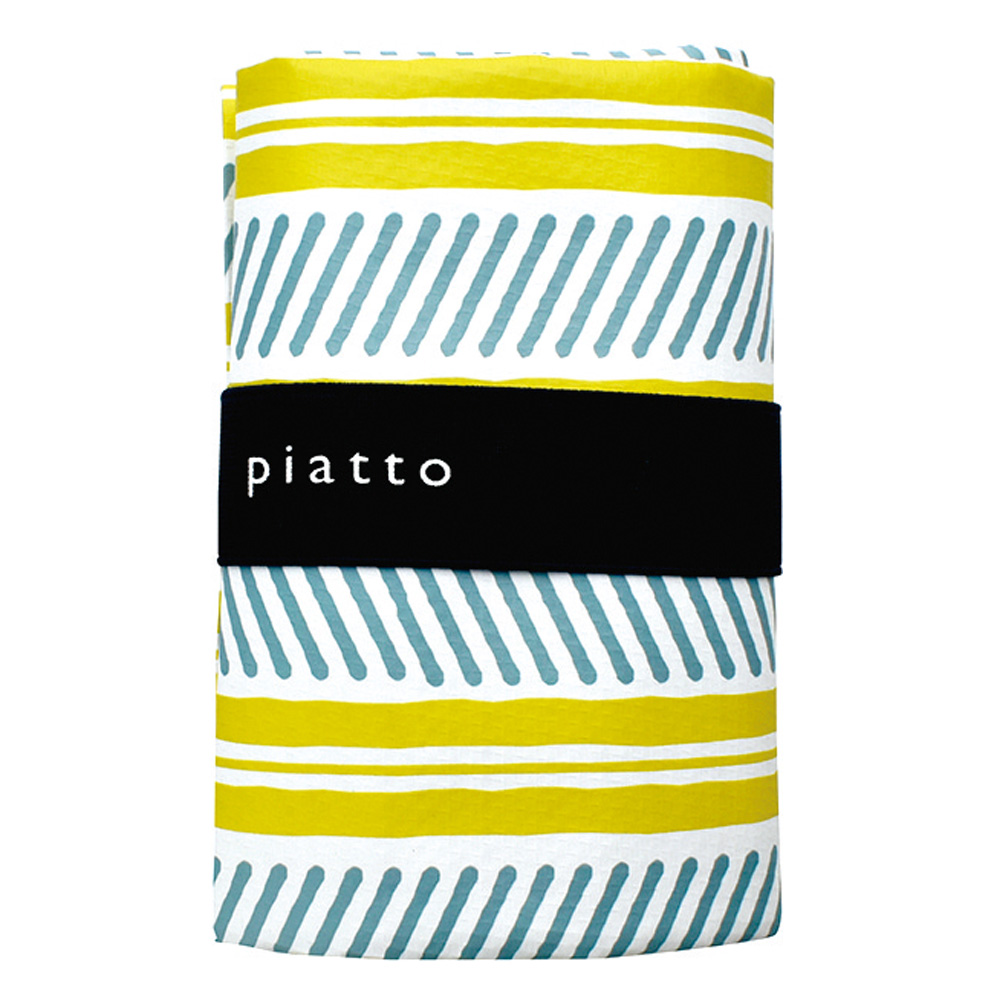 piatto レジャーシート ラインボーダー イエロー 150×90cm