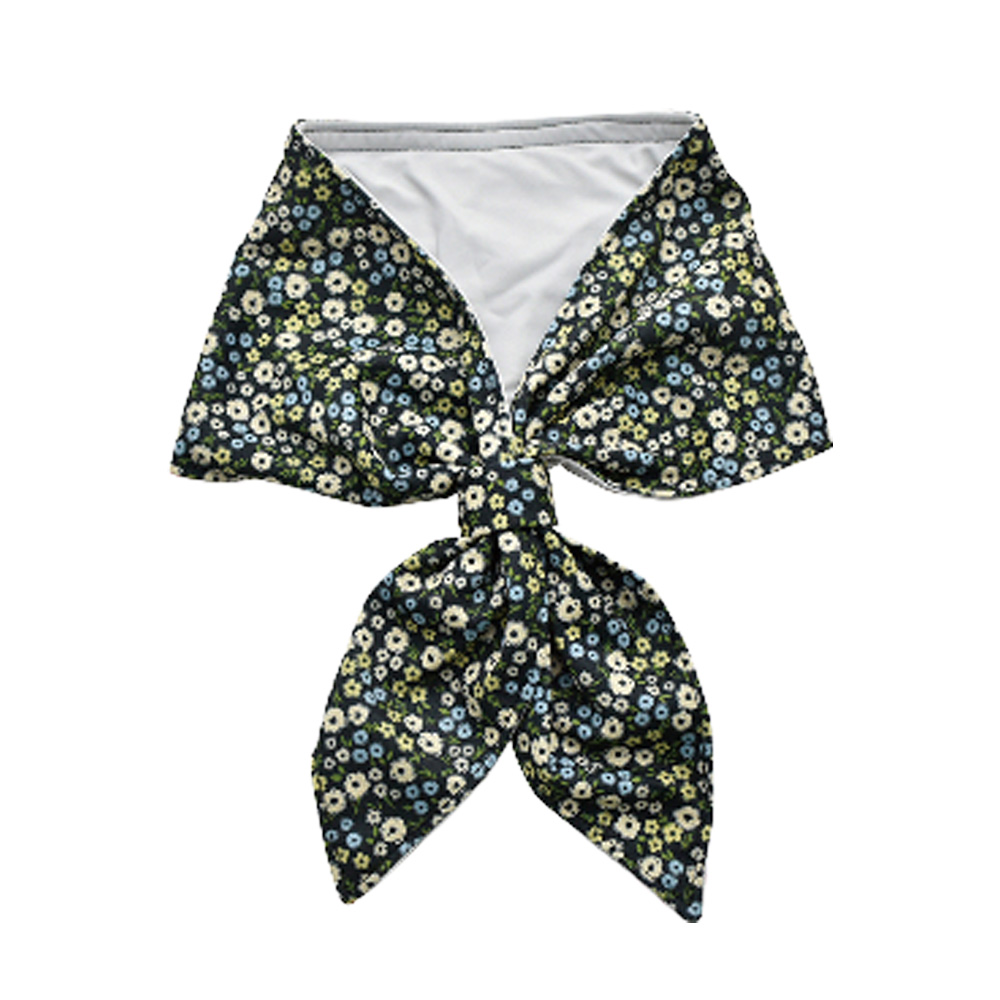 BOUQUET クールスカーフ ブーケ模様 ブラック