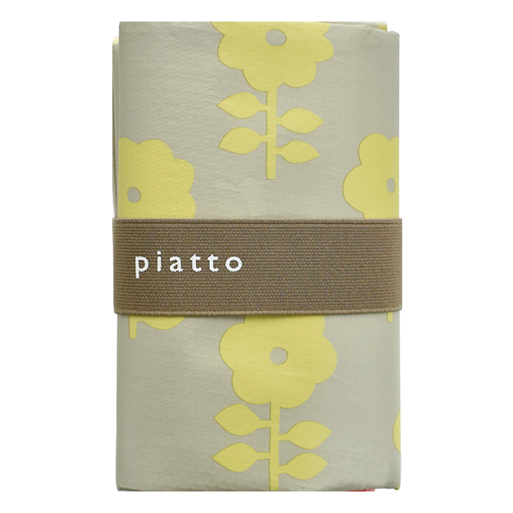 piatto レジャーシート フラワー グレー 150×90cm