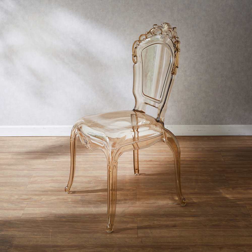 クリアチェア パウ アンバー 幅53cm / クリア家具